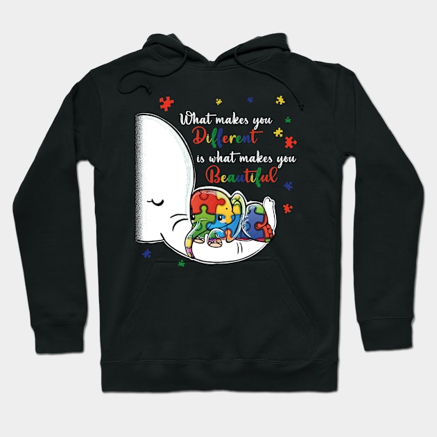 What Makes You Different autism awareness Hoodie by  Funny .designs123